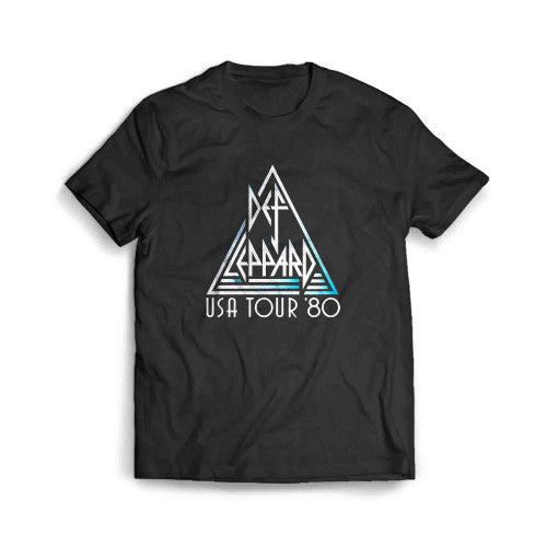 Def Leppard Usa Tour Triangle Logo Men's T-Shirt