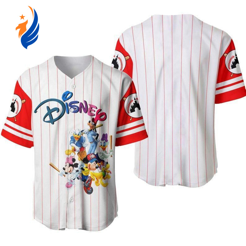 Disney Baseball Jersey: Cartoon Mickey and Friends Gift - Perfect for Disney Lovers! - Bafud