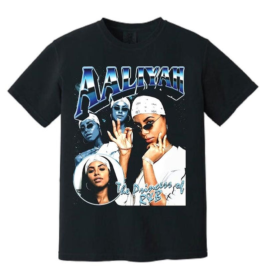 Aaliyahss 90's Vintage Style Bootleg T-shirt - Tribute to an Iconic R&B Queen, Shirt For Mens, Womens