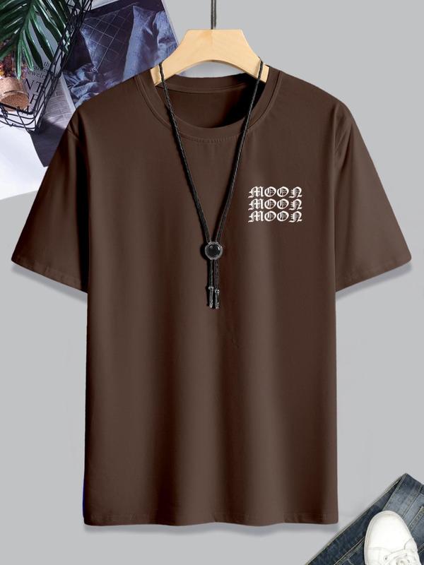 Men's Thin Letter & Graphic Round Neck Tee, Fashion Casual Vintage Regular FitÃ‚Â Vintage Sculpture Print Short Sleeve T-Shirt, Streetwear, Graphic Tees,