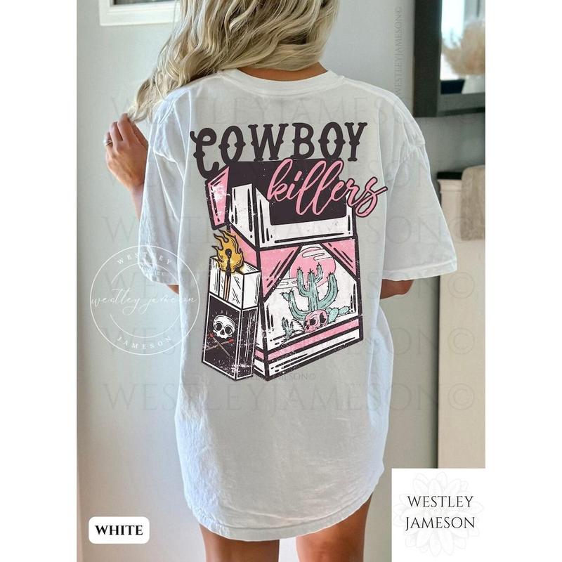 Vintage Inspired Shirt, Cowboy Killers, Western Tee, Cowboy Skull Tee, Western Graphic  T-shirt, sweater and Hoodie 2 sides