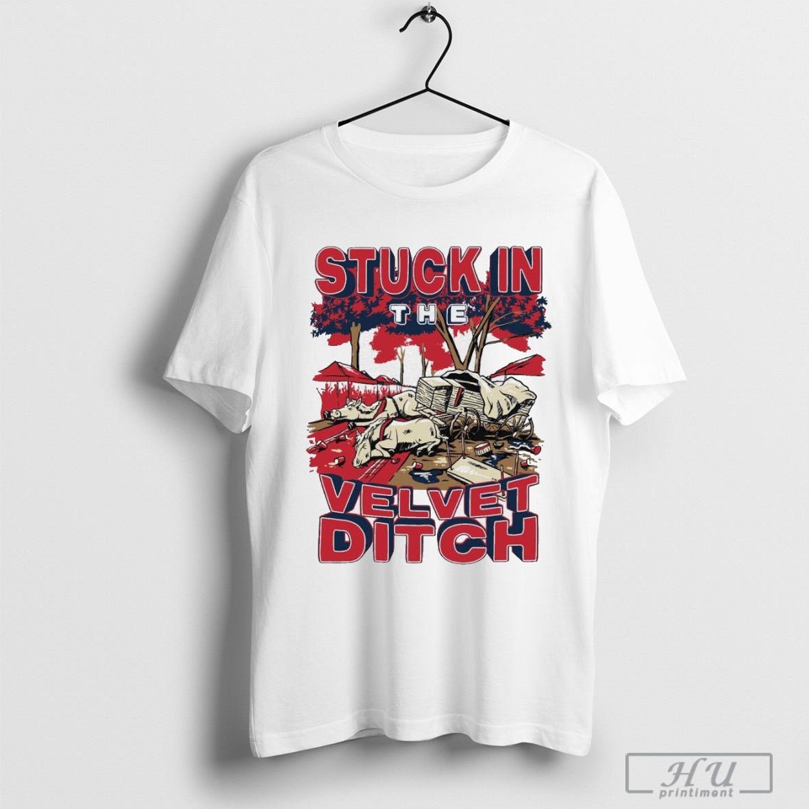 Stuck In The Velvet Ditch Ole Miss Rebels Graphic T-shirt