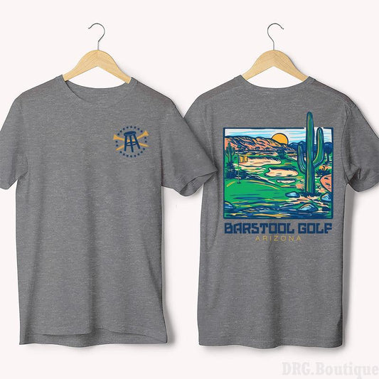 Vintage Barstool Golf Arizona Tee Unisex T-shirt - 2 Side Tshirt, Premium Shirt Oversized Washed, Shirt For Men Tee Cotton Menswear
