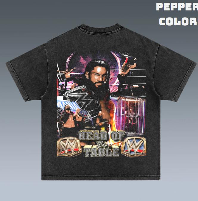 VINTAGE TEE  ROMAN REIGNS, Double Sided Prints Vintage T-Shirt, Wrestler Shirt, WWE Shirt, Graphic Tee, Unisex T-Shirt, Gift For All Top Menswear