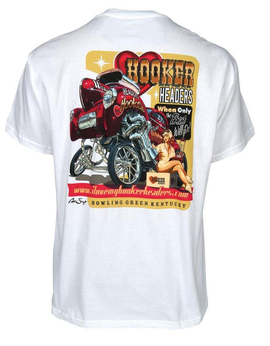 Hooker Willys Classic Car Graphic T-Shirt - Vintage Muscle Car Design, Cotton Casual Crewneck Tee graphic  tees