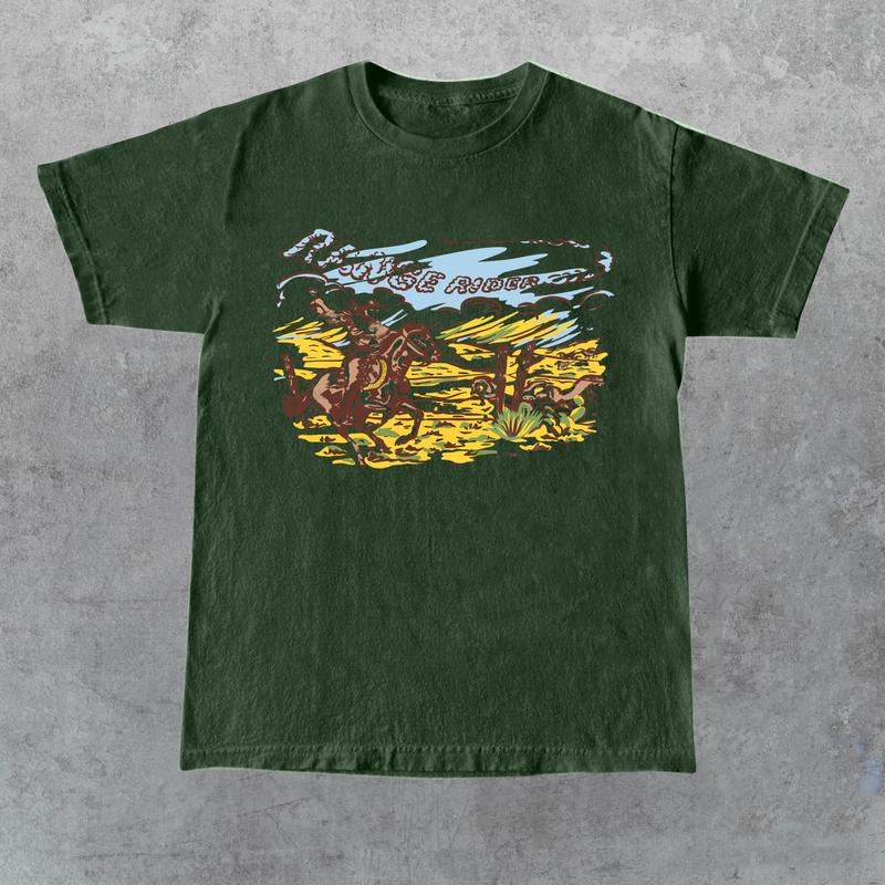 Vintage Ranger Rider 90s T-Shirt, Vintage Country Shirt, Wester Unisex Retro Tee, Cotton Washed Shirt, Wild West Gift, Vintage  Tee