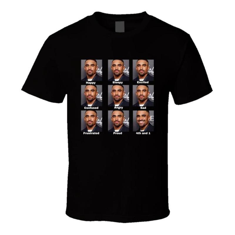 Jalen Hurts 4th And 1 Tush Push Football T Shirt,  Vintage Jalen Hurts Shirt,  Philly Football Shirt, Bird Gang Shirt