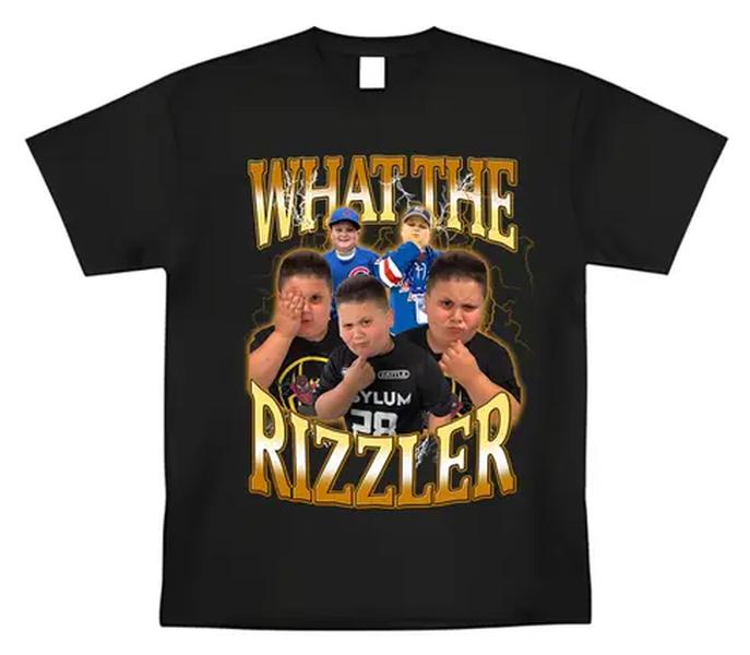 Funny Meme What The Rizzler T-Shirt Graphic Tee Humor Bring The Boom Costco guys, 100% Cotton, Crew Neck, Slight Stretch, Breathable & Wear-Resistant,