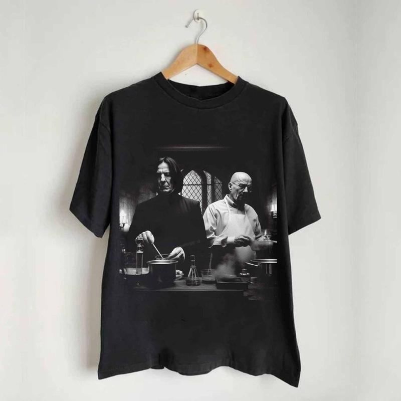 Severus Snape & Walter White Cooking Meme Shirt, Funny Vintage Style T-Shirt, Unisex Harry Potter & Breaking Bad Fan Gift, Available as T-Shirt, Sweat