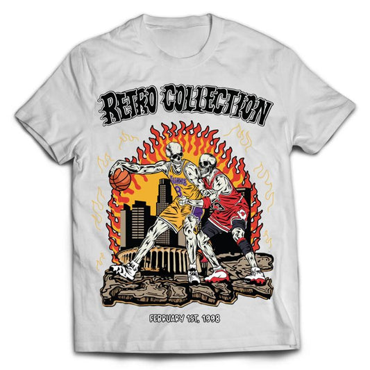 GOAT vs MAMBA Skull Edition T-Shirt for Men - Basketball Graphic Tee - Top, Menswear