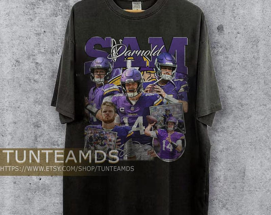 Sam Darnold Vintage 90S Shirt , Sam Darnold Classic Graphic Tee , Unisex Sport Sweatshirt , Full Size For Adults And Youth