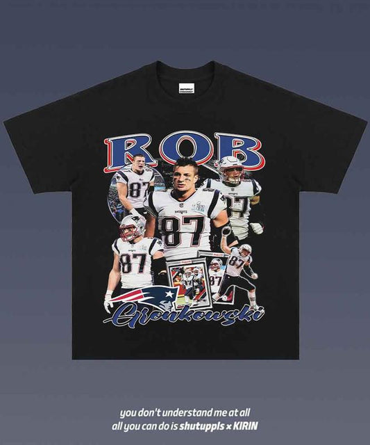 ROB GRONKOWSKI 1.0 VINTAGE TEE  UNISEX GRAPHIC T-SHIRT