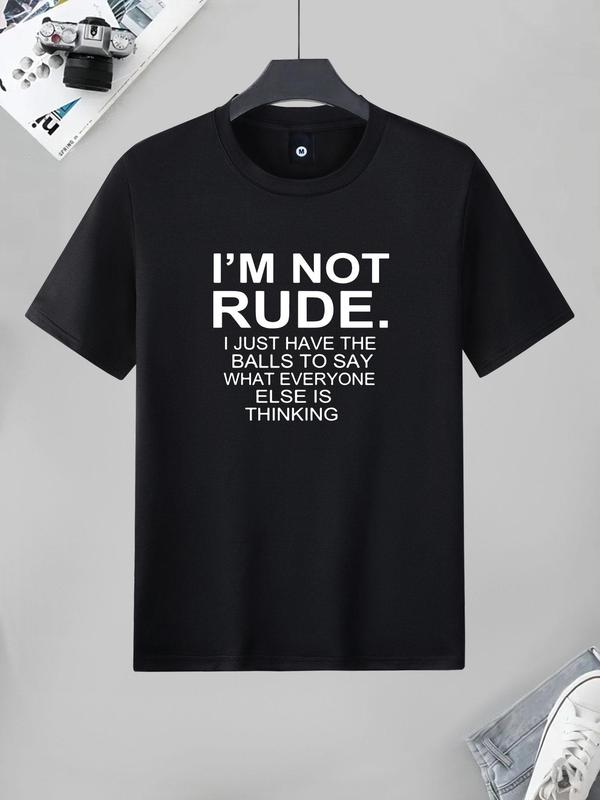 Men's Letter Print Round Neck Graphic Tee, Regular Fit Casual Crewneck Short Sleeve T-shirt, Men's T Shirts, T Shirts for Men,Ã‚Â Streetwear Graphic Tees