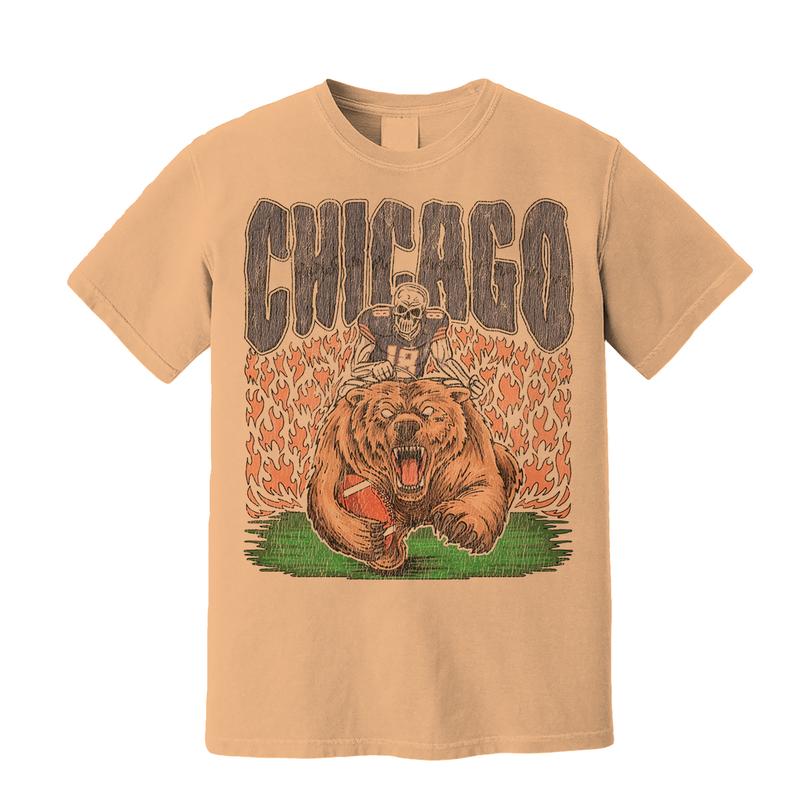 Chicago City Football Graphic T-Shirt - Limited Edition, Chicago Football Shirt, American Football Merch, Perfect for Fans of Chicago Menswear Top