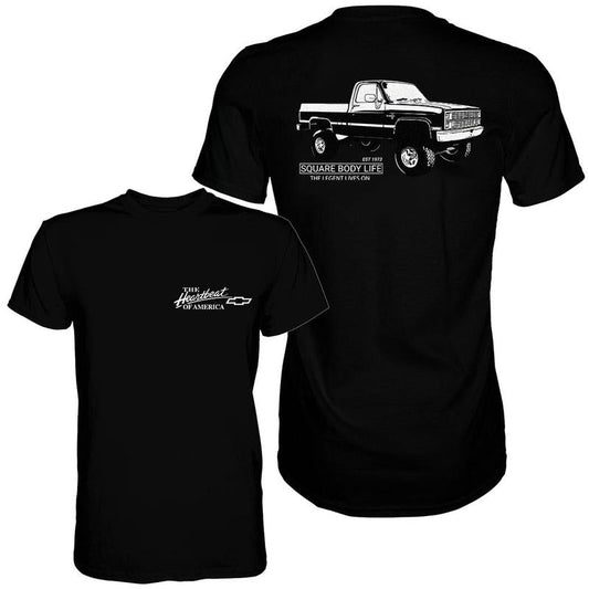 Vintage Vibe Chevy Silverado 1973 2-Sided Graphic Tee Ã¢â‚¬â€œ Old School Cotton Truck Shirt for Men, Classic Chevy Gift