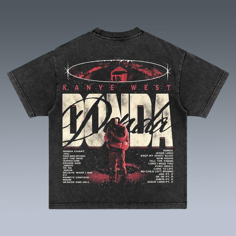 KANYE WEST - DONDA 2 SIDES Cotton Vintage Shirt To Match Sneaker Hiphop Clothing Rapper Merch Shirt, Hiphop Tour Concert 2024, Gift For Fan Y2K Aesthe