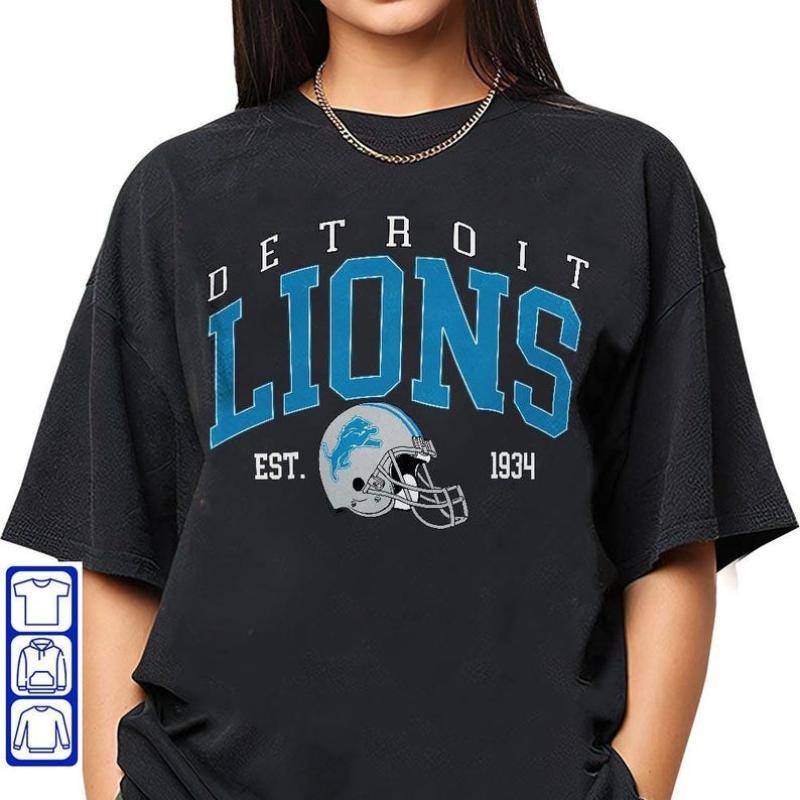 Detroit Lions Sweatshirt, Detroit Football Crewneck, Detroit Shirt - Sport Graphic Tees - Unisex Sweatshirt - For Women And For Men - Football Fan Gif