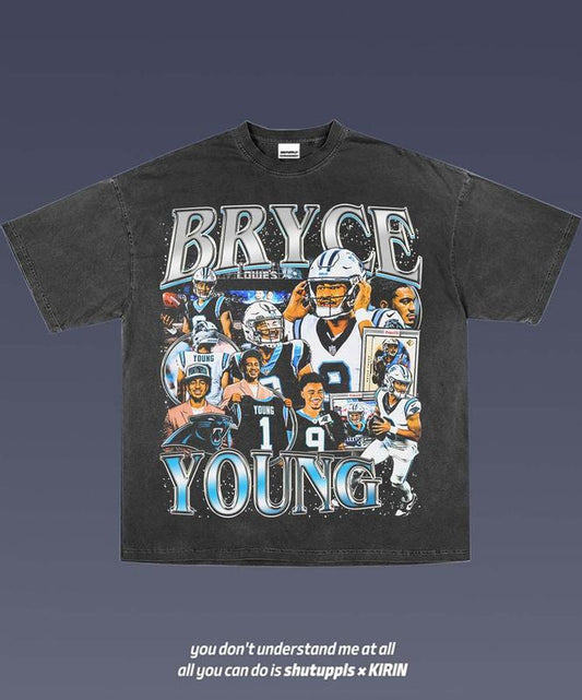 BRYCE YOUNG 1.0 VINTAGE TEE  AMERICAN FOOTBALL  GIFT FOR FAN