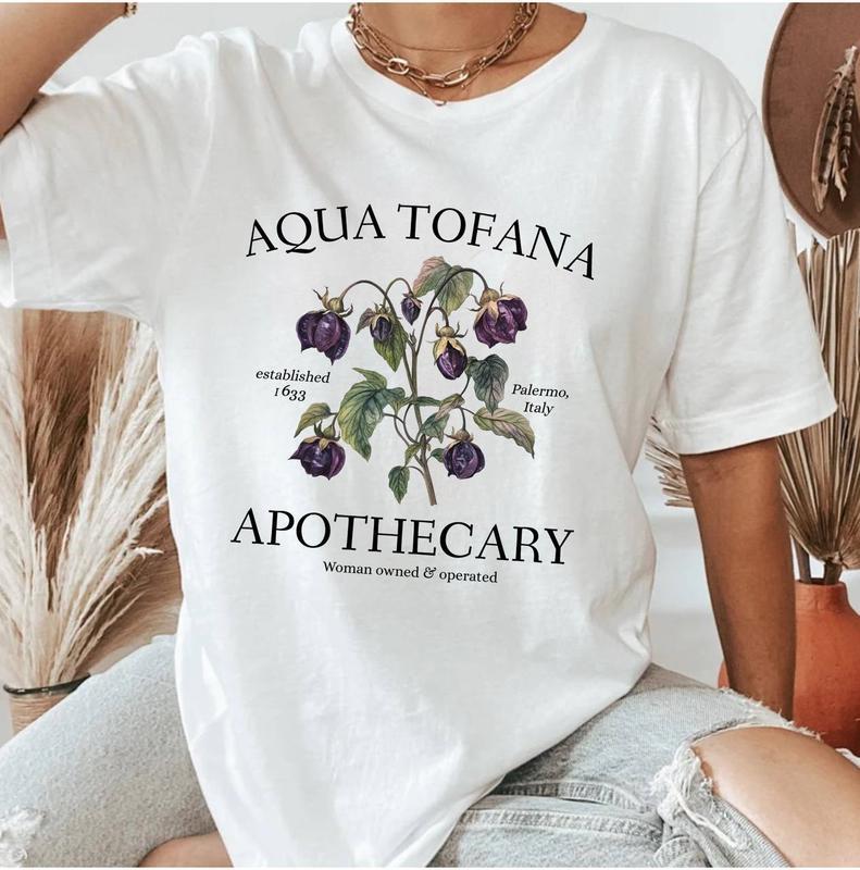 Aqua Tofana Apothecary Sweatshirt, Feminism Tshirt - Sweatshirt - Hoodie, Herbs Women's Rights Shirt, Unisex Cotton Graphic Tops Casual Womenswear