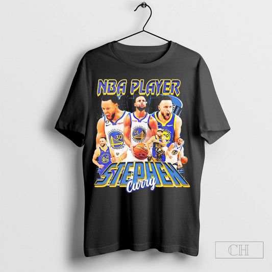 Stephen Curry Goalden State Warriors Nba Player Basketball 90s Graphic Shirt
