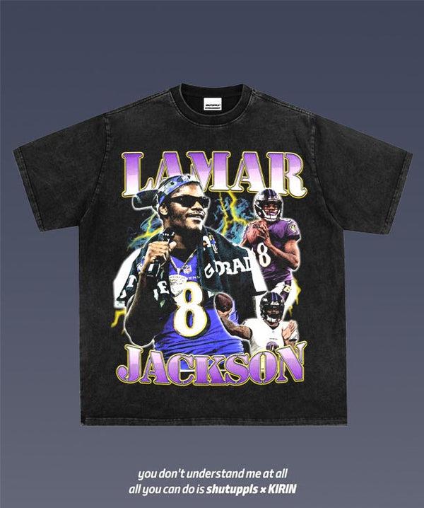 LAMAR JACKSON 1.2 VINTAGE TEE  AMERICAN FOOTBALL  GIFT FOR FAN