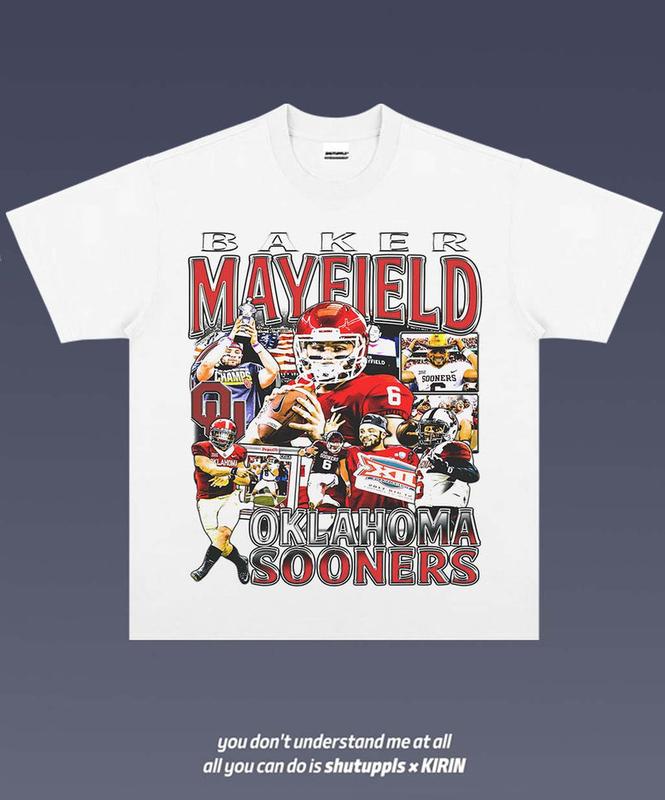 BAKER MAYFIELD 1.0 VINTAGE TEE  AMERICAN FOOTBALL  GIFT FOR FAN