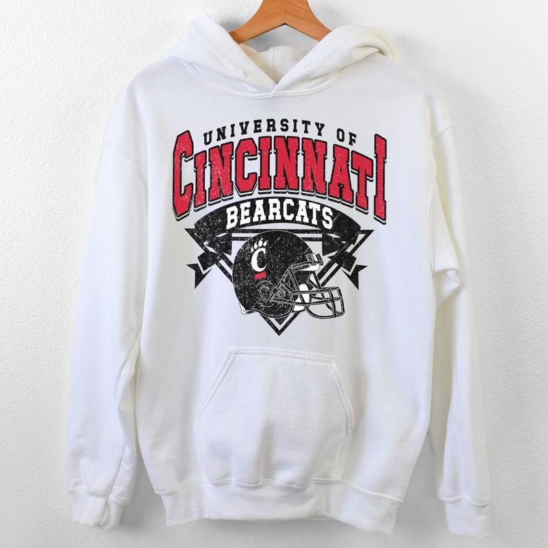 Cincinnati Bearcats Vintage Football NCAA Sweatshirt - Tshirt - Hoodie, University of Cincinnati Unisex Football NCAA Shirt, Unisex Vintage NCAA Shirt