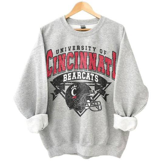 Cincinnati Bearcats Vintage Football NCAA Sweatshirt - Tshirt - Hoodie, University of Cincinnati Unisex Football NCAA Shirt, Unisex Vintage NCAA Shirt