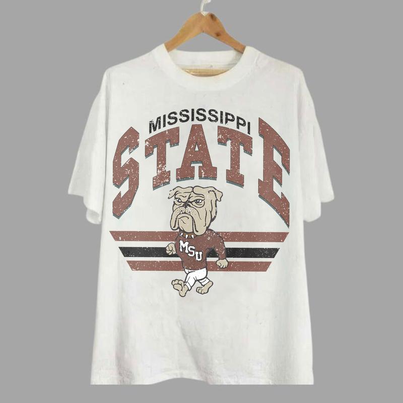 Mississippi State Bulldogs Vintage Football NCAA Sweatshirt - Tshirt - Hoodie, Mississippi State University Unisex Football NCAA Shirt, Unisex Vintage