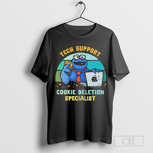 Tech Support Cookie Monster Deletion Specialist Vintage Shirt