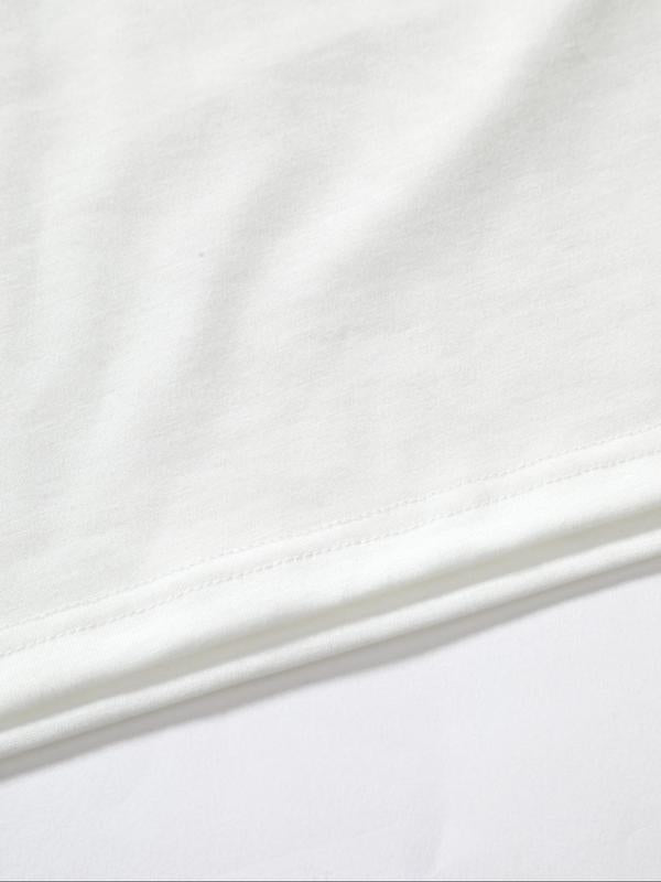 Women's Rose & Letter Print Round Neck Tee, Vintage Trendy Casual GraphicÂ Short Sleeve T-shirt For Daily Wear, Ladies Summer Outfit Valentine's Day, g