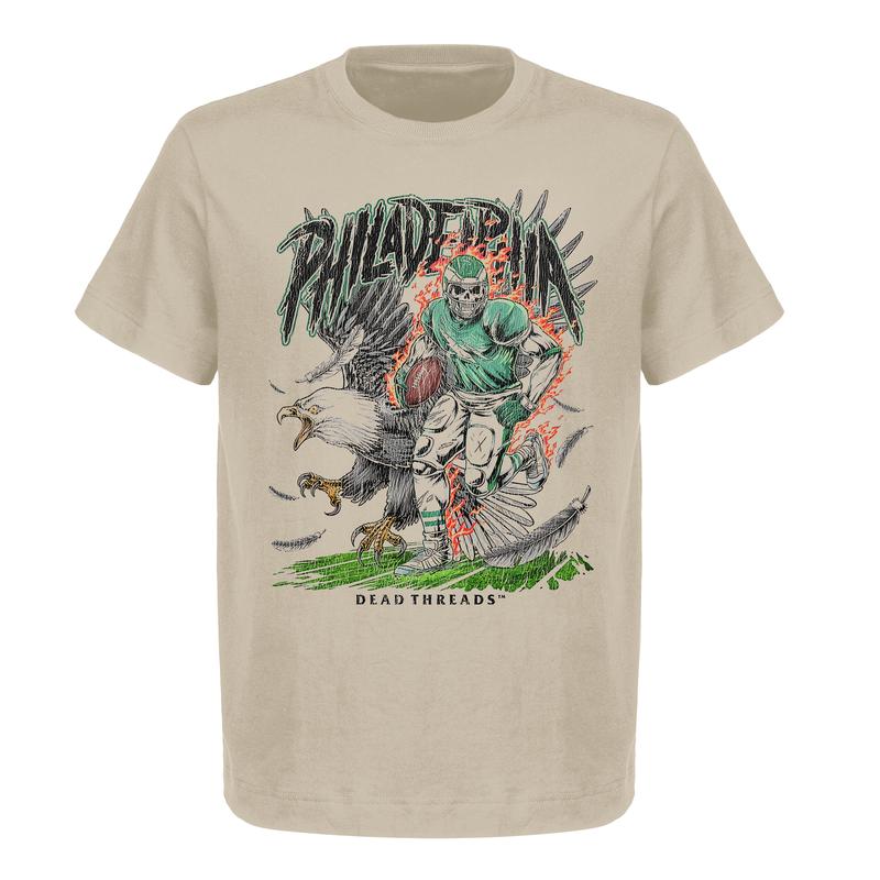 Philadelphia Football Vintage Crew Neck T-Shirt - Gildan 5000 Graphic Tee  Heavy Cotton for Men & Women  Ideal for College Football Fans