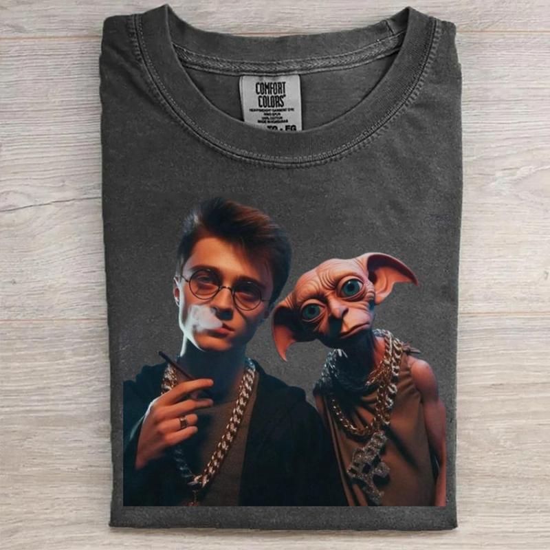 Harry x Dobby Funny Shirt 2 , Vintage Y2K Shirt, Unisex T-Shirt