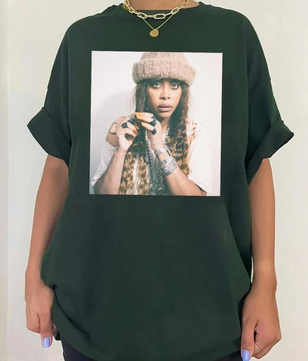 Erykah Badu 90s Graphic T-Shirt, Vintage Music Icon Design, Casual Unisex Cotton Tee,  Menswear Top, Womenswear Top, Gift For People, Soft Love