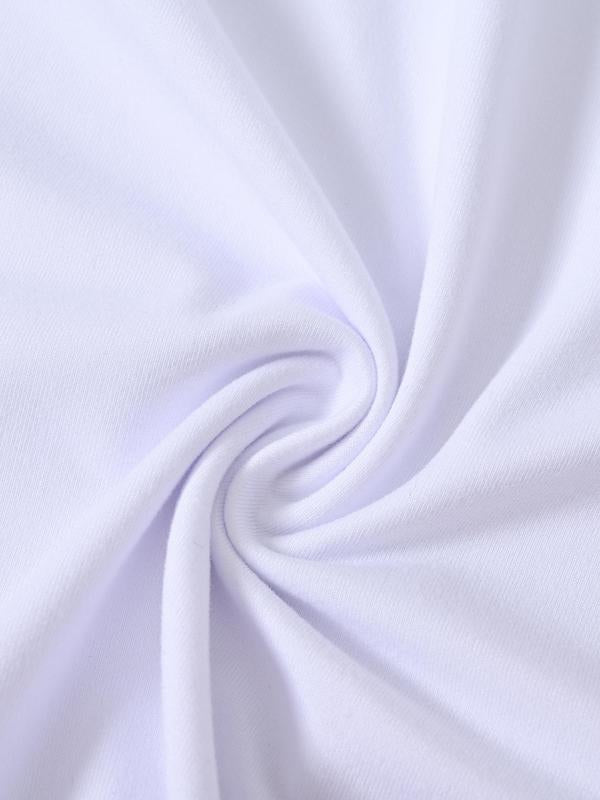 Men's Letter Print Round Neck GraphicÃ‚Â Tee, Regular FitÃ‚Â Casual Short Sleeve T-shirt for Summer, Men's Top for Daily Wear