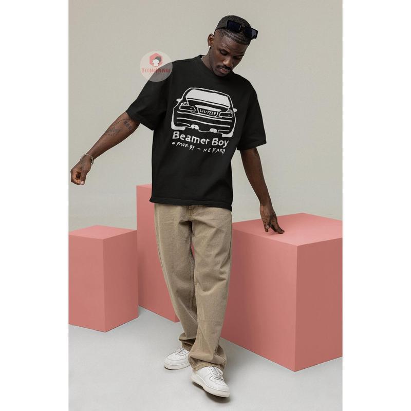 Lil Peep T-Shirt - California Girls Album Tee - Beamer Boy Song - Rap Music Graphic Shirt - Artist for Gift, 100% Cotton, Crew Neck, Slight Stretch, B