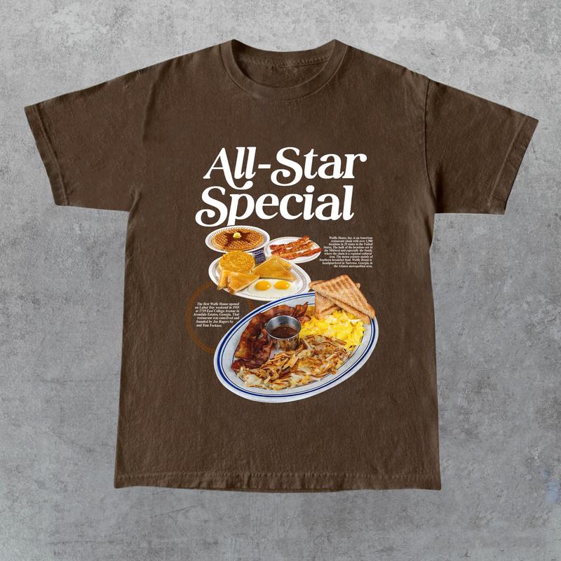 All-Star Special  Breakfast T-Shirt, Unisex Graphic t-shirt, Cotton T-shirt S-5XL, Gift for Friend