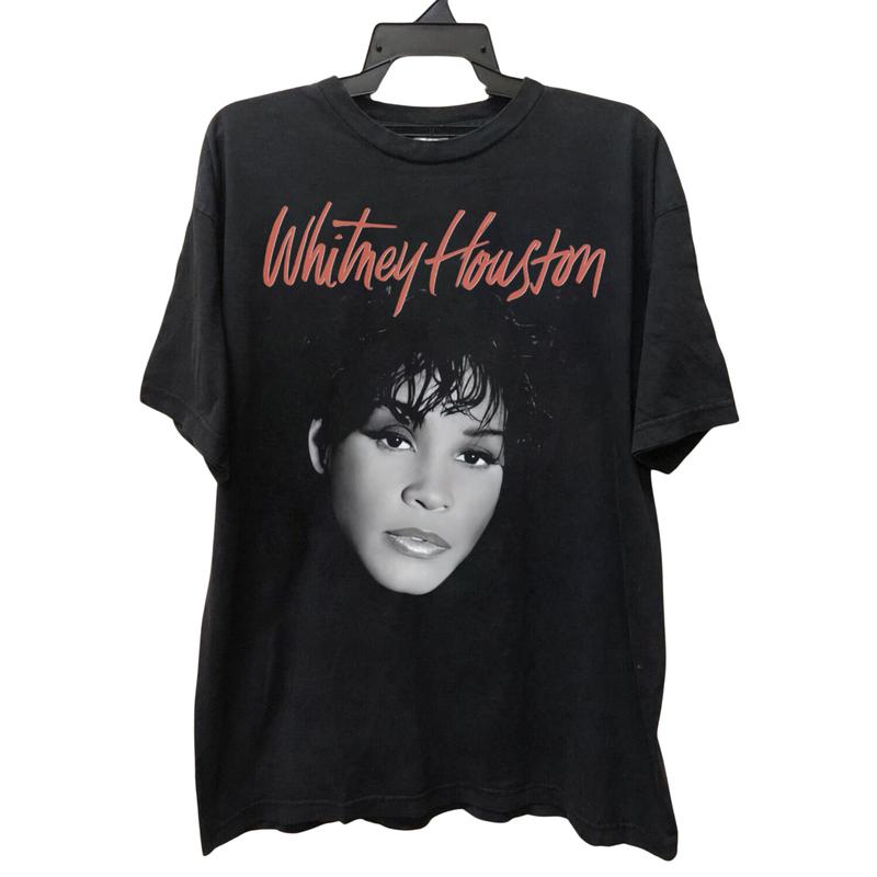 Vintage 90s Whitney Houston Graphic Tee - The Voice - I Will Always Love You - Music Shirt - Tribute to an Iconic R&B Pop Diva - Rest In Peace Whitney