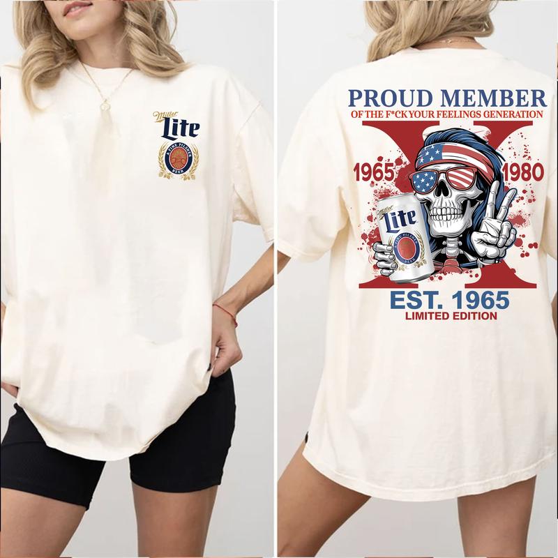 Gen X Shirt Proud Members Of Gen X Mill3er Shirt, Customize Gen X Shirt Raised On Hose Water And Neglect T-Shirt - Vintage Inspired Funny Saying Sarca