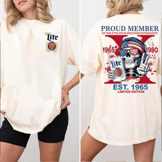 Gen X Shirt Proud Members Of Gen X Mill3er Shirt, Customize Gen X Shirt Raised On Hose Water And Neglect T-Shirt - Vintage Inspired Funny Saying Sarca