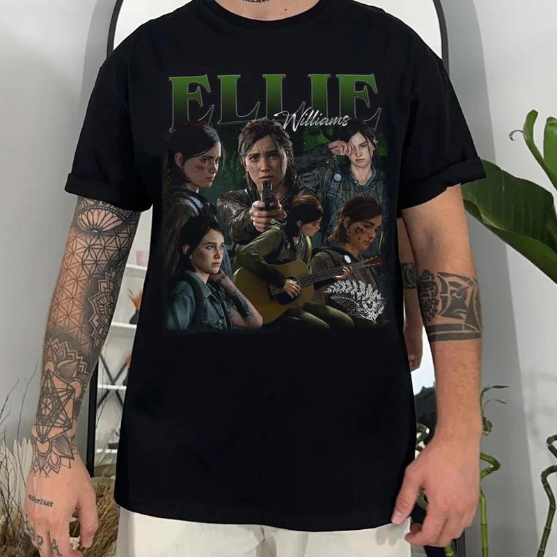 Ellie Williams The Last Of Us Vintage T-Shirt, TLOU Vintage Shirt,  Ellie Williams Gift For Movies Lovers Casual Clothing Fabric Sweatshirts Streetwea