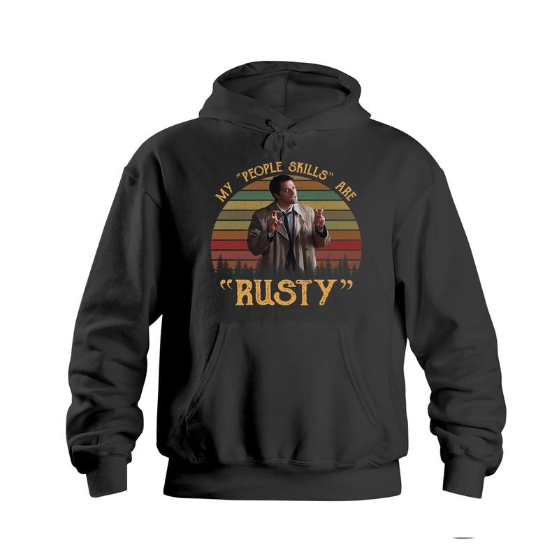 My People Skills Are Rusty Vintage Shirt , Castiel Supernatural Vintage T Shirt, Gift For Woman and Man Unisex T-Shirt Sweatshirt Hoodie