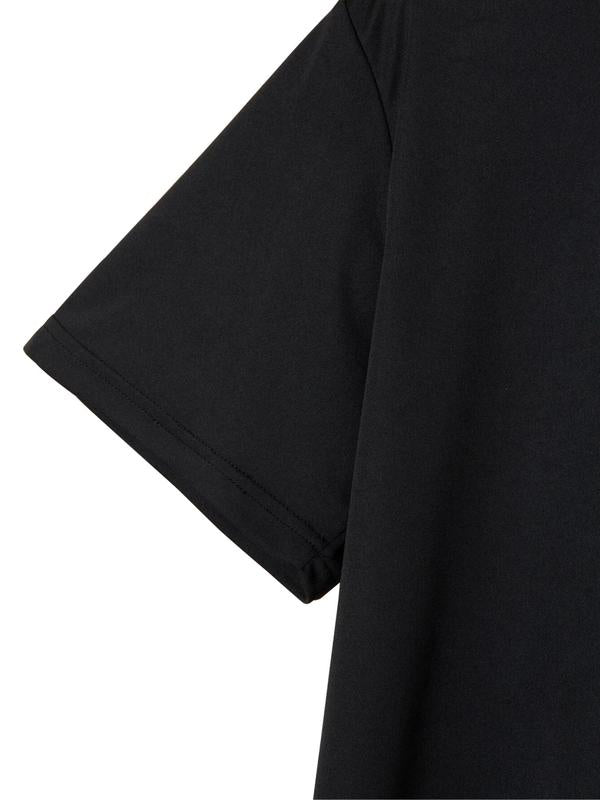 Men's Heart & Letter Print Round Neck Tee, Summer Clothes, Regular Fit Casual Short Sleeve Graphic T-shirt for Summer, Fashion Men's Top for Daily Wea