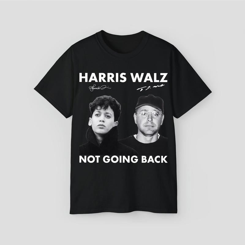 Vintage Young HÃÂ°rris Walz Mug T-Shirts, HÃÂ°rris Walz Not Going Back Shirts