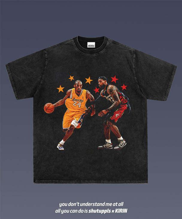 KOBE VS LEBRON 1.1 VINTAGE TEE  MEN'S GRAPHIC T-SHIRT SWEATSHIRT HOODIE  GIFT FOR FAN