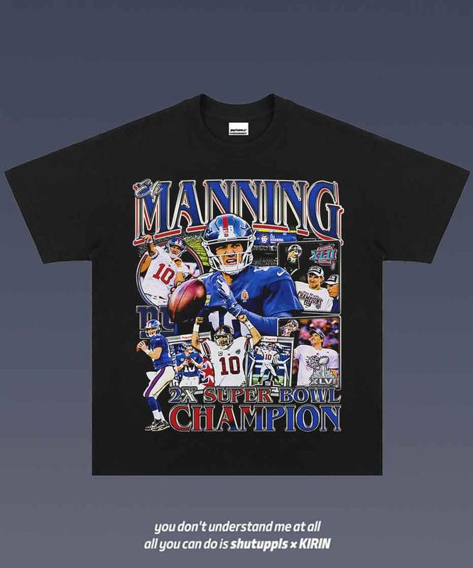 Eli Manning 1.4 VINTAGE TEE  AMERICAN FOOTBALL  GIFT FOR FAN