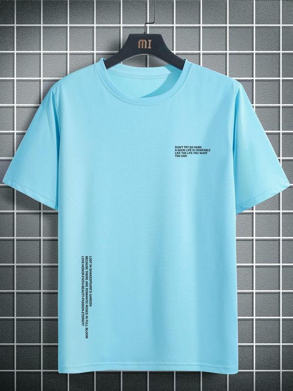 LGBTQ+Ã‚Â Men's Regular Fit Letter Print Round Neck Short Sleeve Graphic Tee, Men's Summer Clothes, Casual Crewneck T-shirt for Summer Outdoor,Ã‚Â LGBT Outf