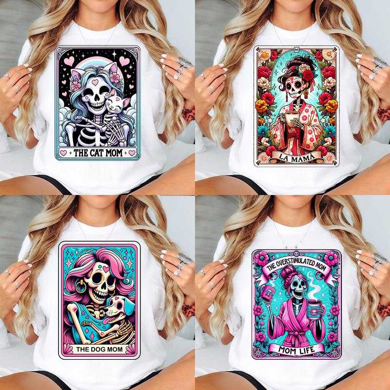 Tarot Card T-Shirts Mom Life - Print is Sublimation, Unisex T-Shirt, Funny Tee, t Idea, Relaxed Fit, Cute Top, Great with Jeans, Womenswear Graphic