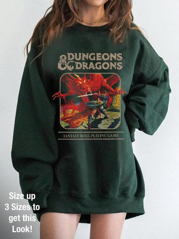 Vintage Dungeons & Dragons 1974 SWEATSHIRT, DnD Sweatshirt, DnD Shirt, Dungeon Master Sweatshirt, Fantasy Role Playing Game Shirt Cotton Fabric