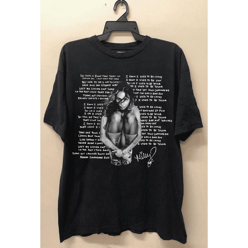 Cyrus Lyric 2024 ,Miley Graphic Music Cyrus - Used To Be Young Tshirt Miley Graphic Gift For Men Women Unisex Shirt , T-Shirt For Men, Women